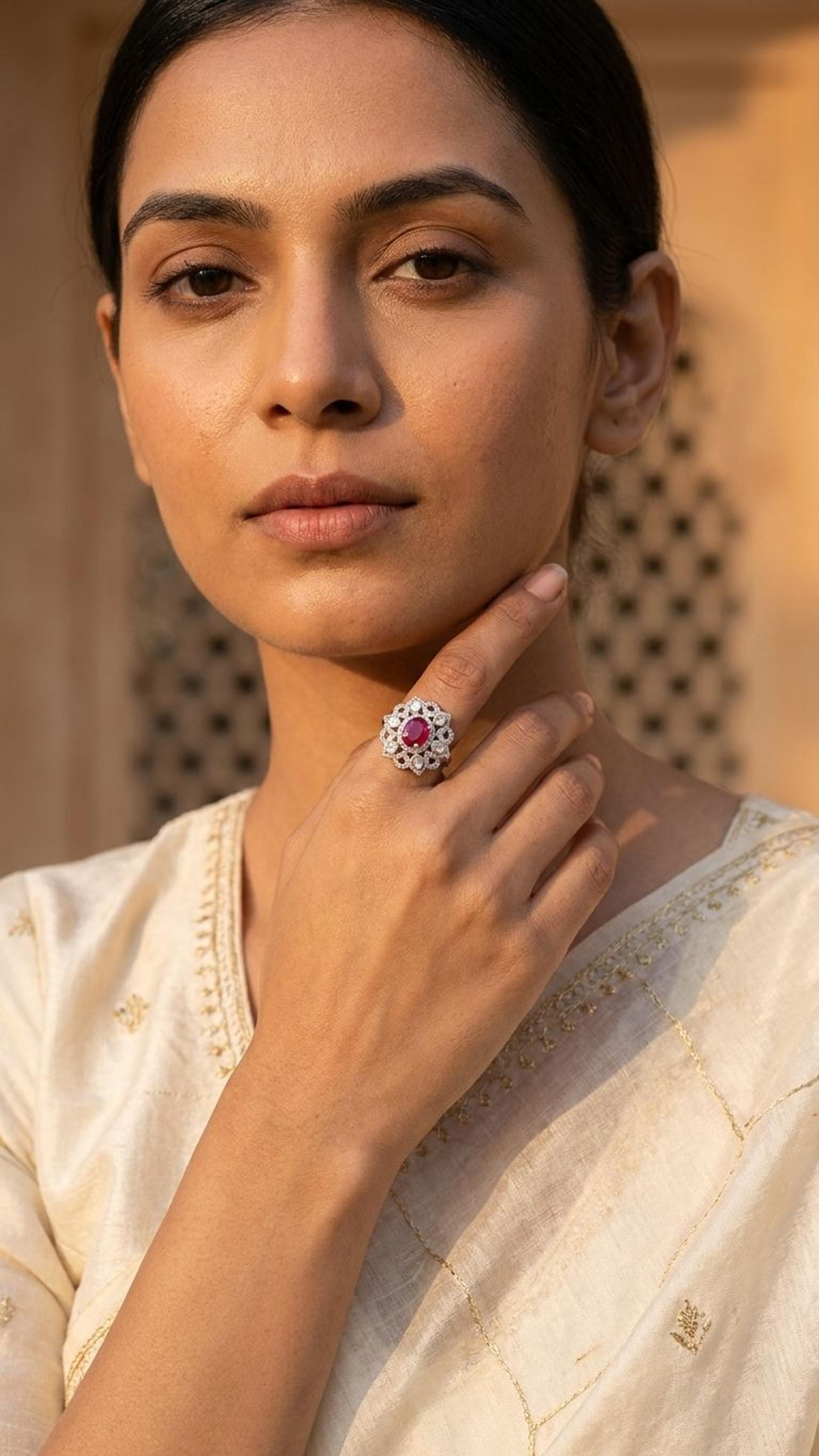 Ruby Ring view 4 — Rings in 92.5 Sterling Silver