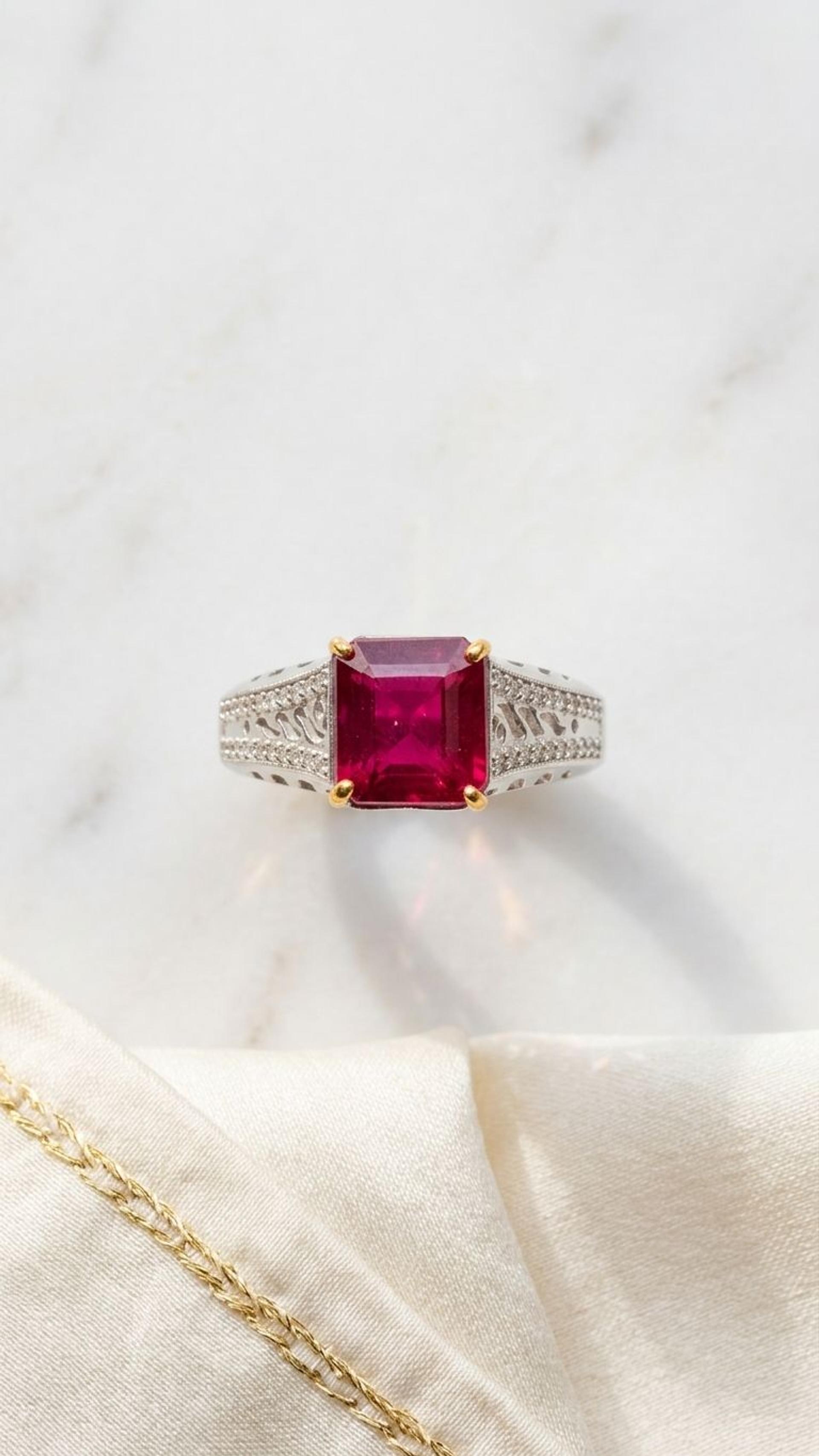 Ruby Ring view 3 — Rings in 92.5 Sterling Silver
