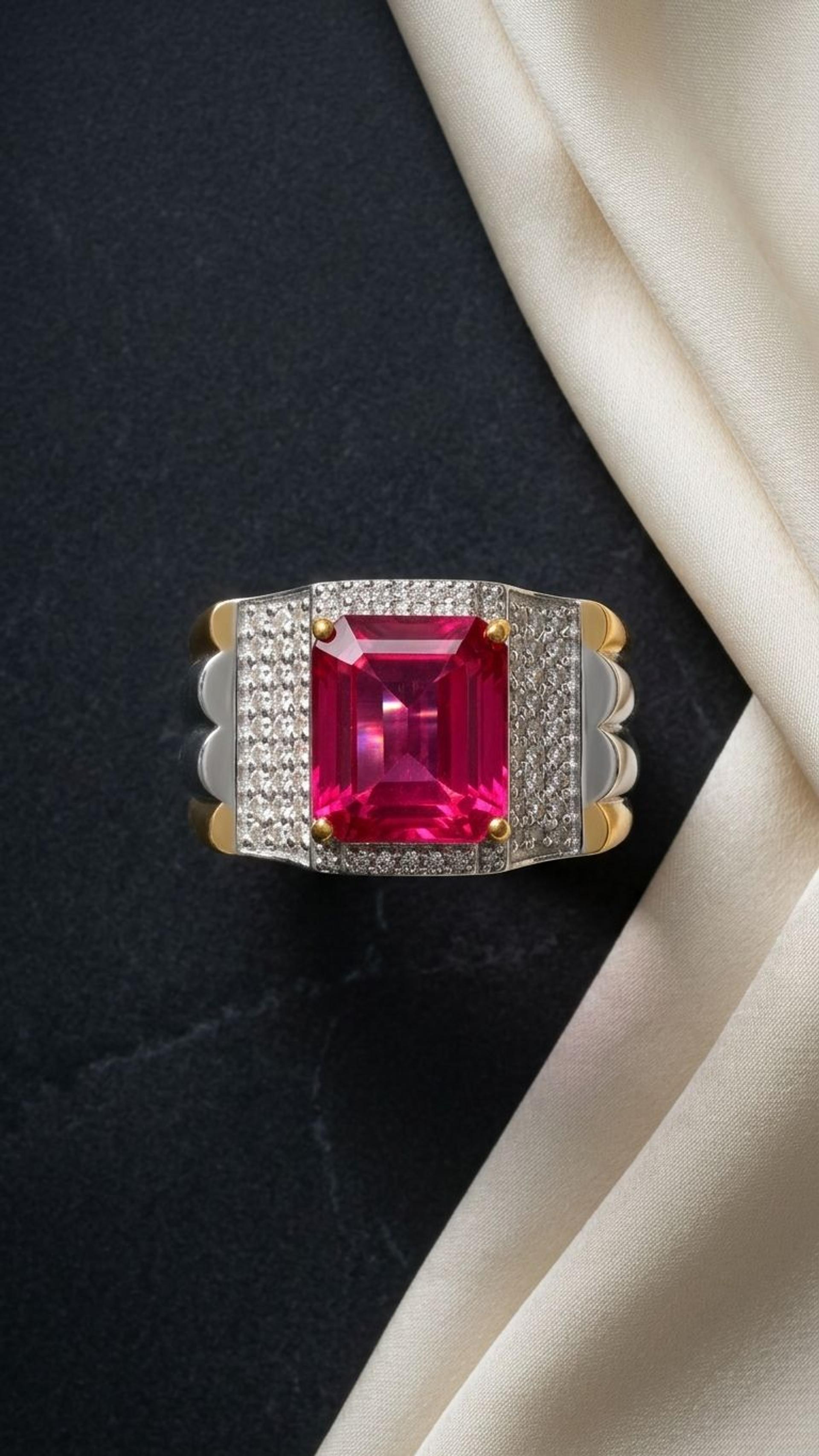 Ruby Ring view 2 — Rings in 92.5 Sterling Silver