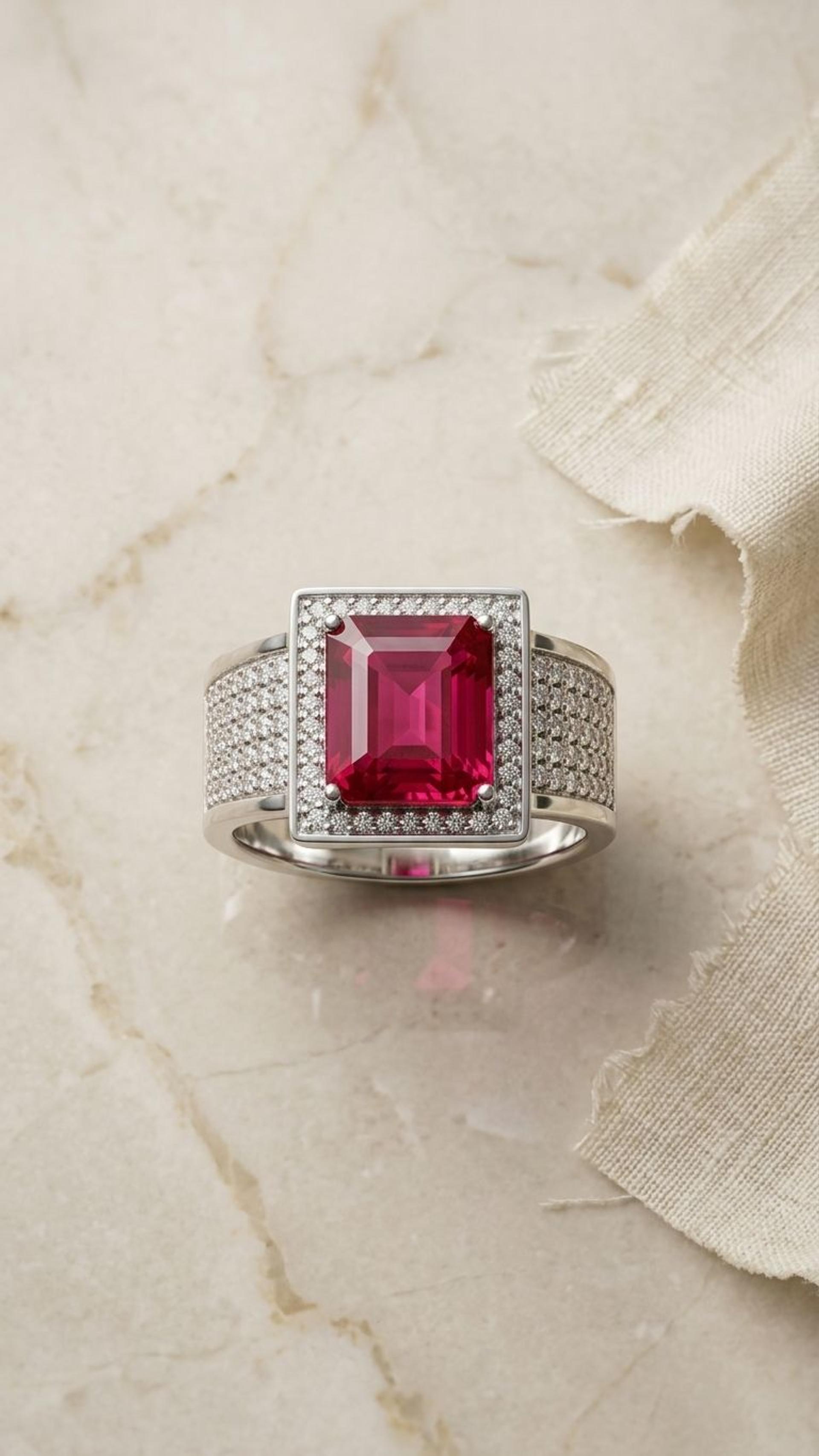 Ruby Ring view 3 — Rings in 92.5 Sterling Silver