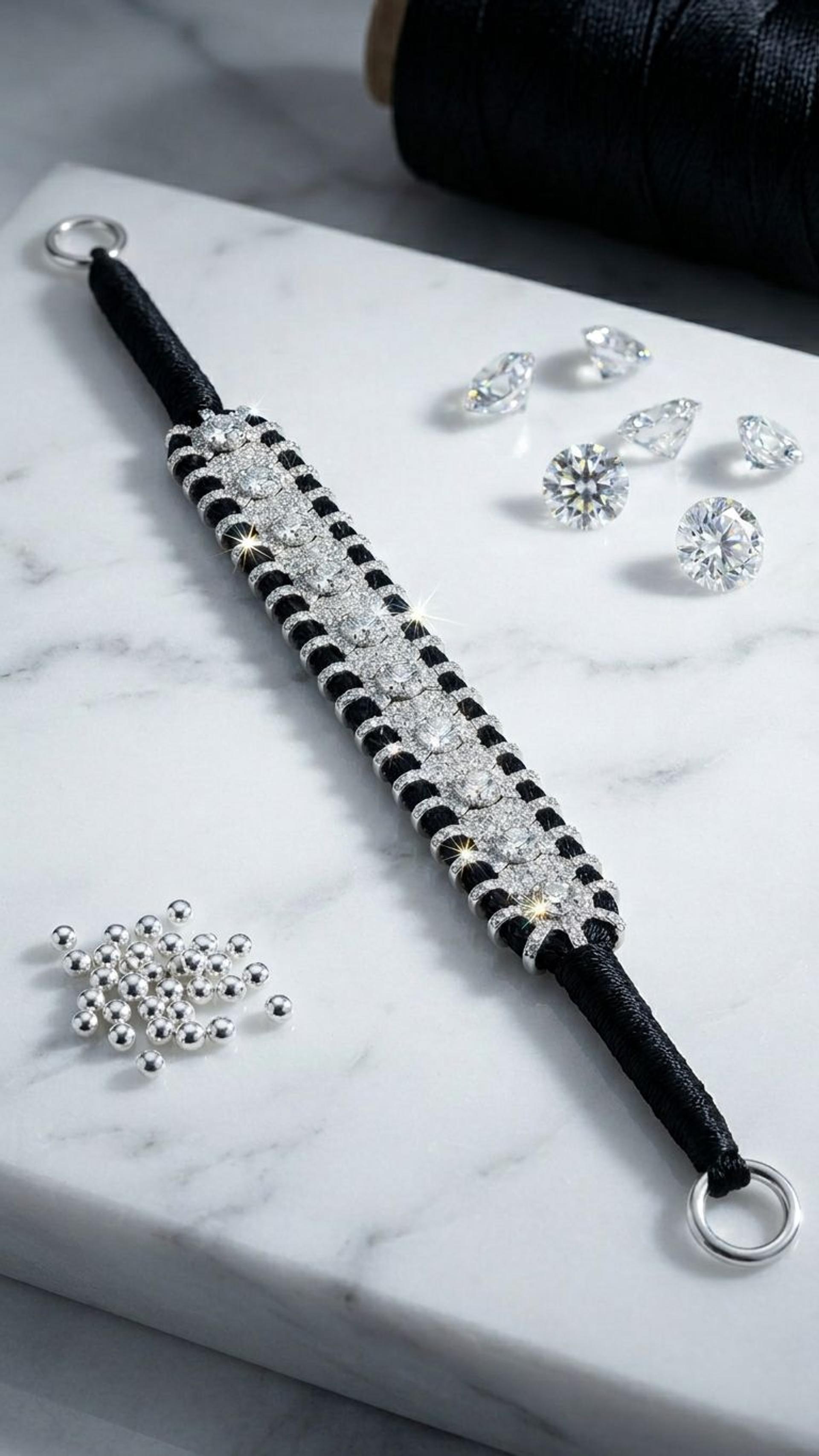 Diamond Bracelet view 3 — Bracelets in 92.5 Sterling Silver