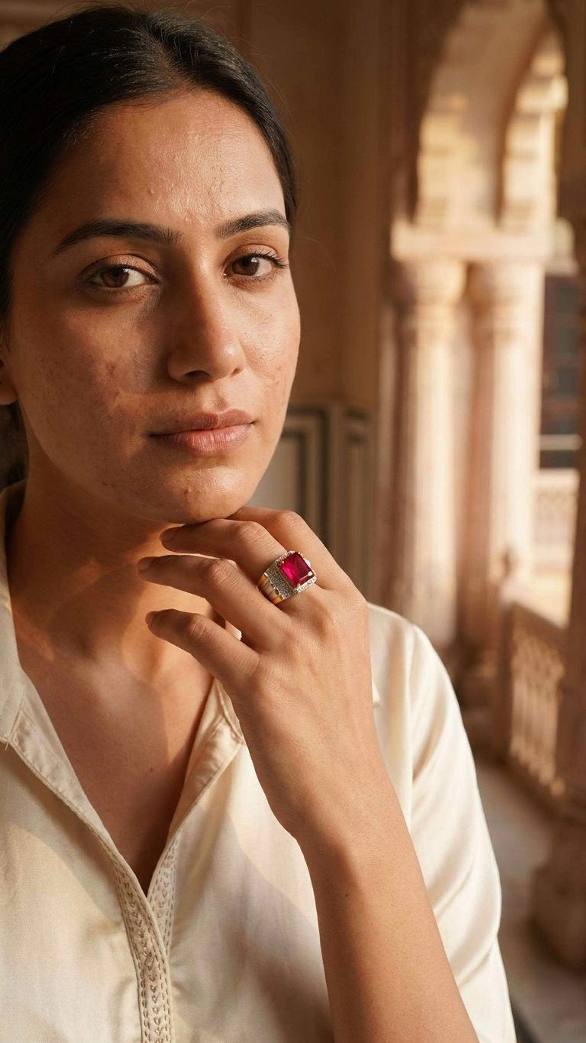 Ruby Ring view 4 — Rings in 92.5 Sterling Silver