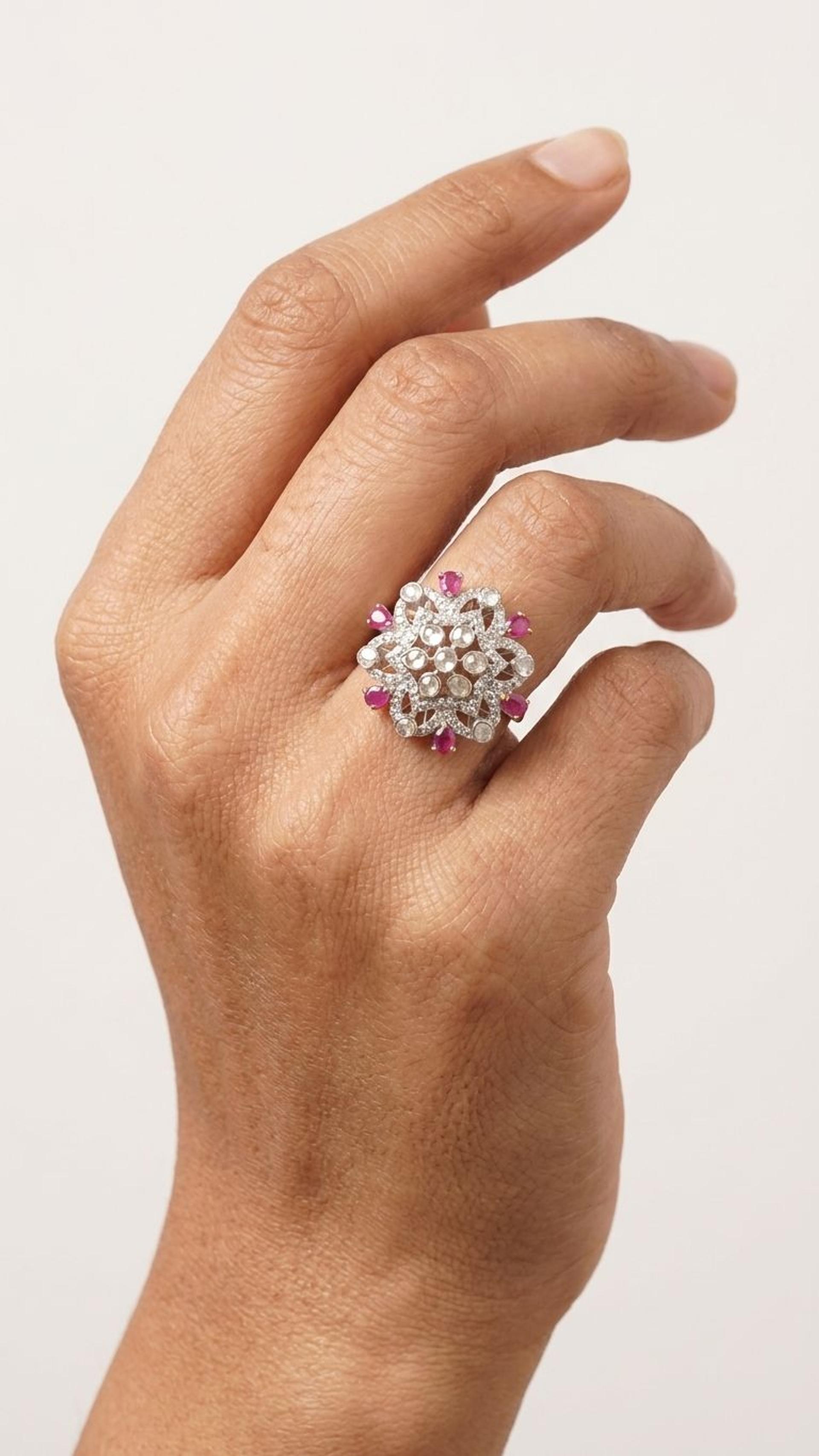 Ruby Ring view 4 — Rings in 92.5 Sterling Silver