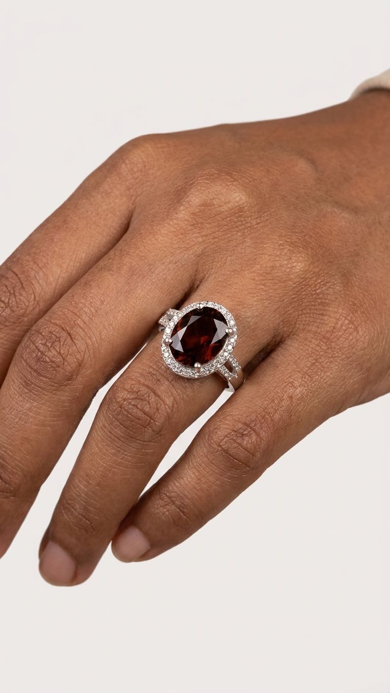 Tourmaline Ring view 2 — Rings in 92.5 Sterling Silver