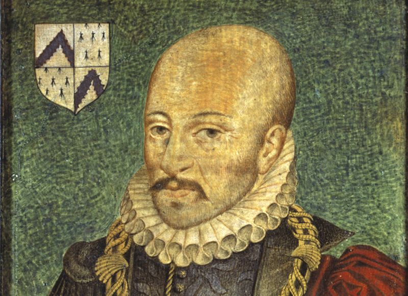 Gammel maleri av Montaigne