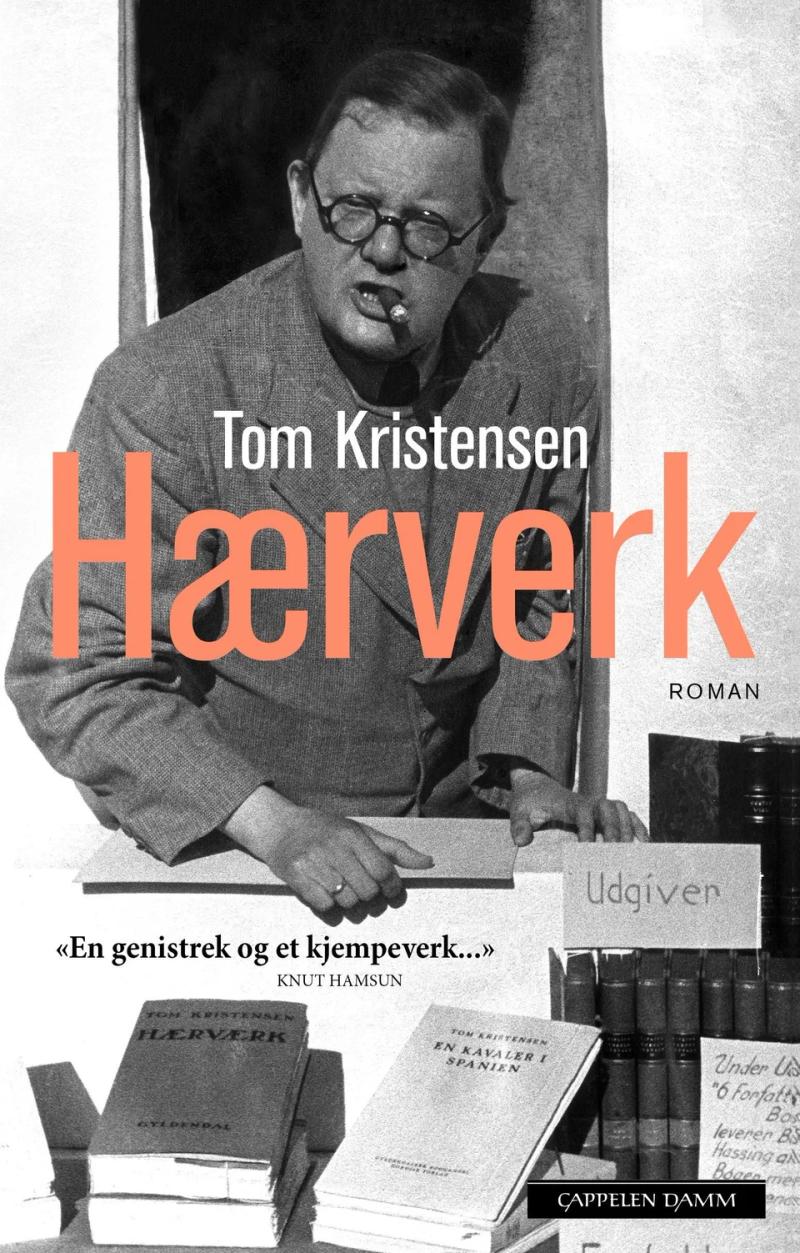 Omslaget til Hærverk med bilde av forfatteren