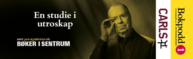 Bildeplakat med Jan Kjærstad og teksten: En studie i utroskap