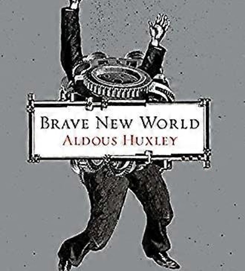Utsnitt av omslaget til en engelsk utgave av Brave new world