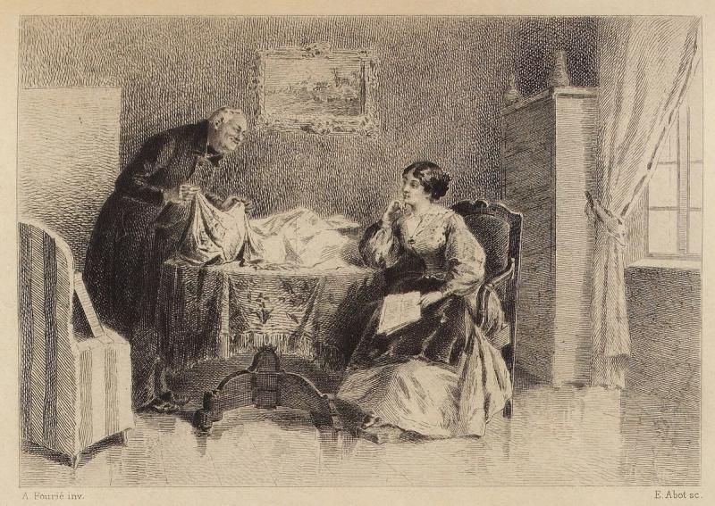 Illustrasjon av Albert Fourié fra en 1885-utgave av «Madame Bovary» 