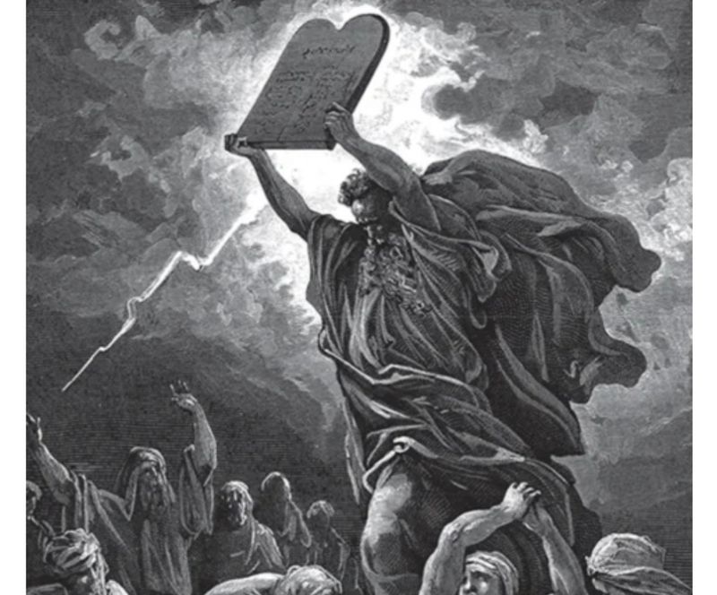 Omslaget til «Dorés Bibel» med en rasende Gud