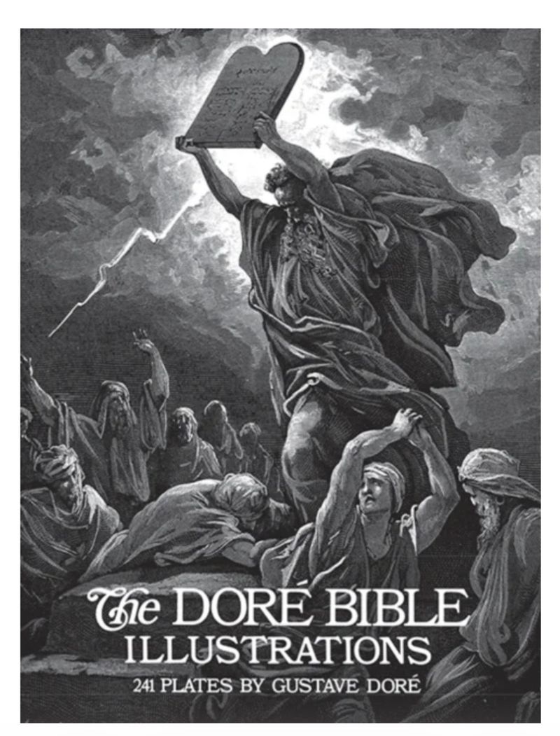 Omslaget til «Dorés Bibel» med en rasende Gud