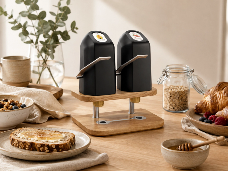Dispensersysteem met drie taps voor jams