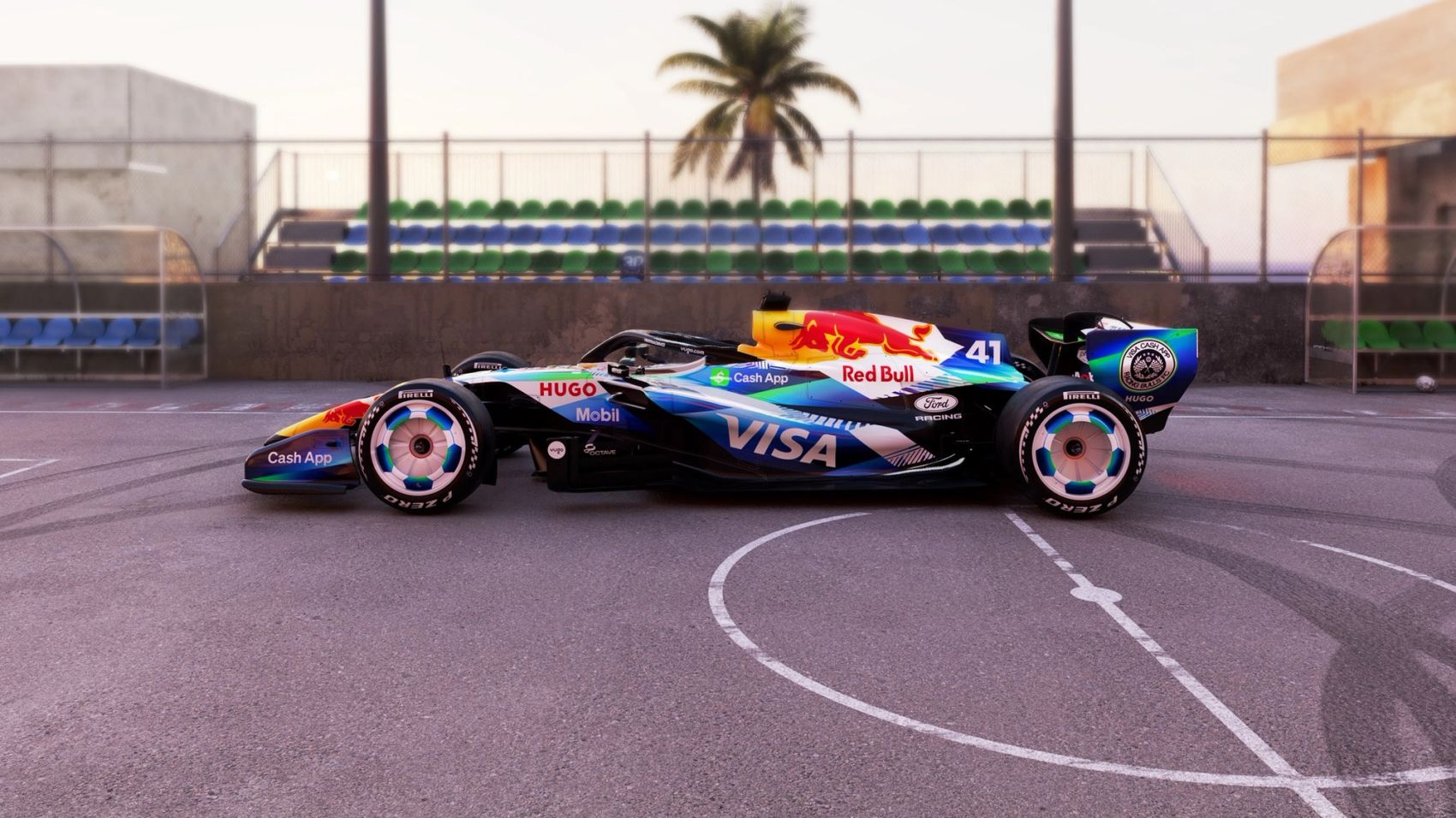 Visa Cash App Racing Bulls футбольна ліврея для Гран-прі Барселони-Каталонії