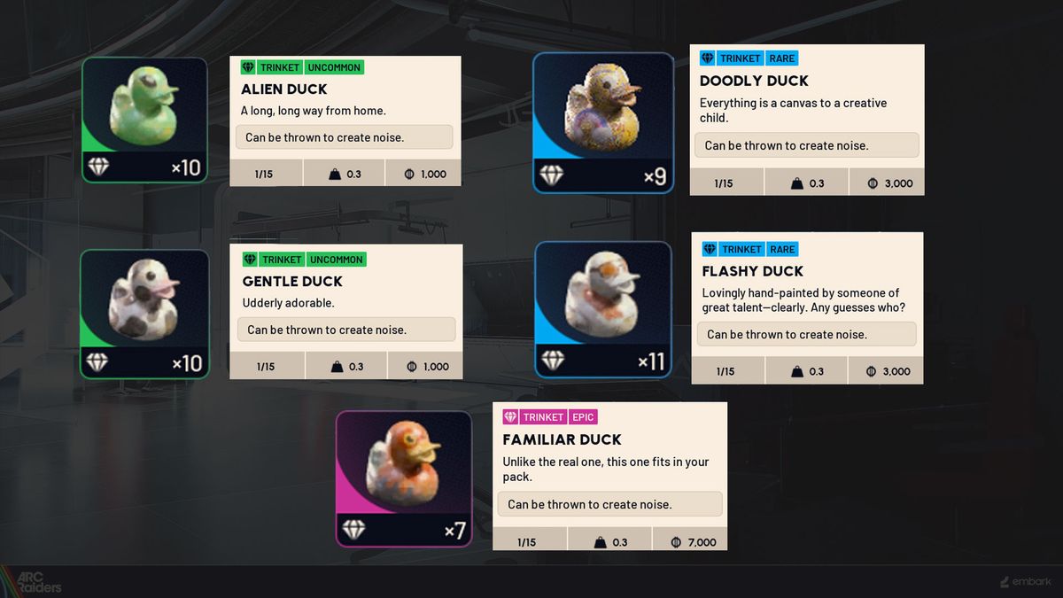 Нові вигляди качок і рідкість в арк райдерс
