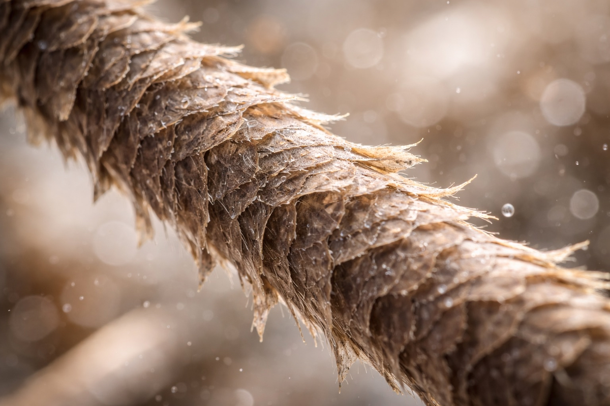 Волос з відкритою кутикулою (мокре)