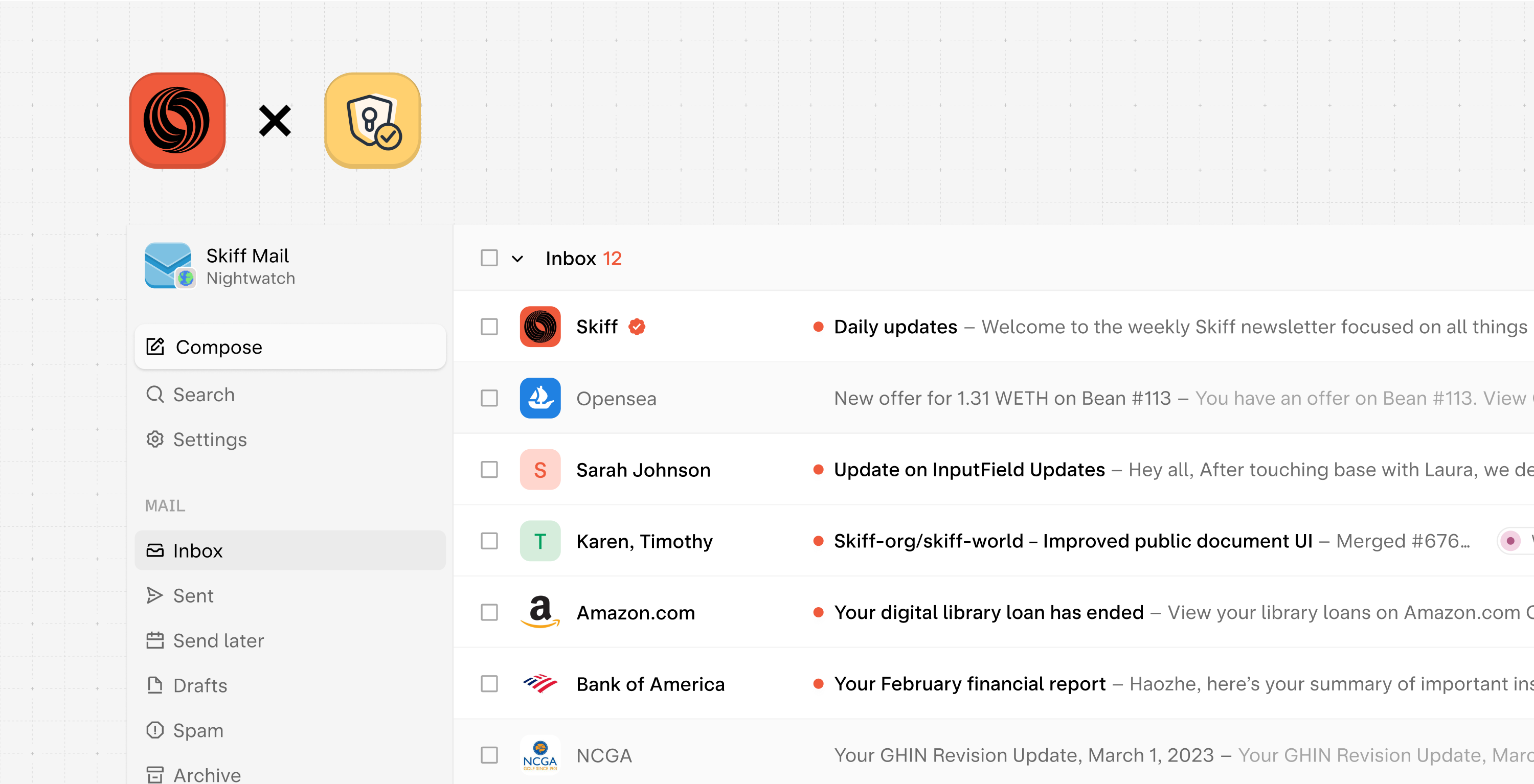 Skiff on PrivacyGuides logo.