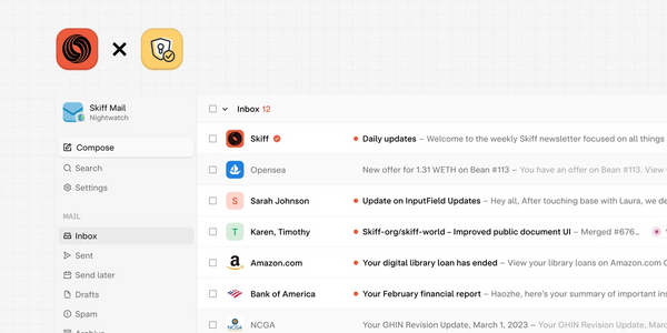 Skiff on PrivacyGuides logo.