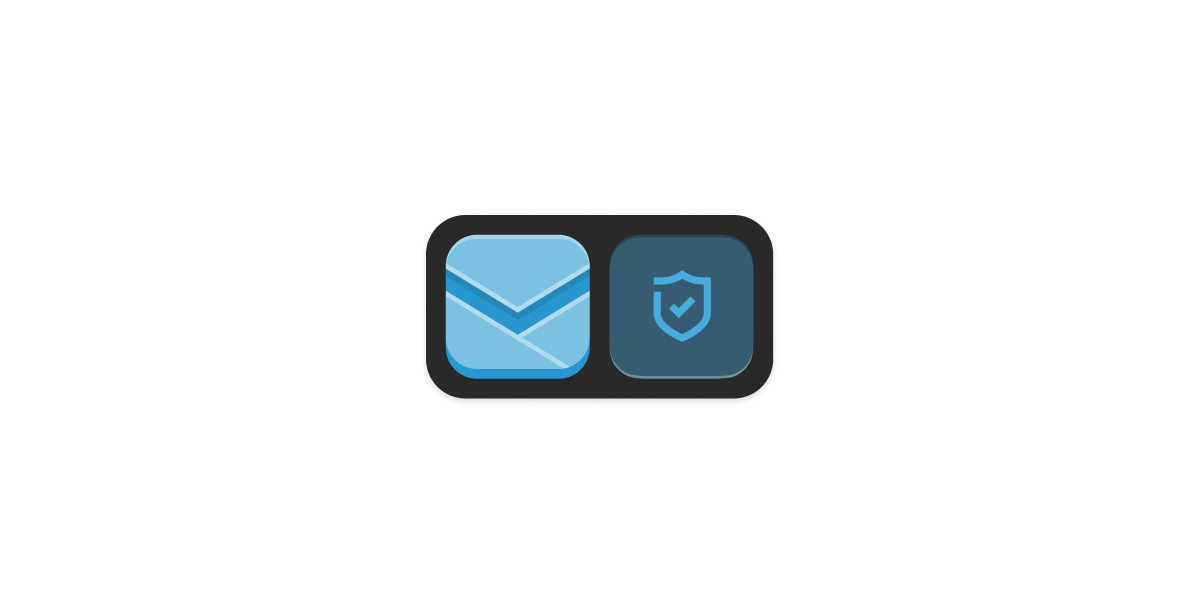 Skiff Mail and lock security badge.