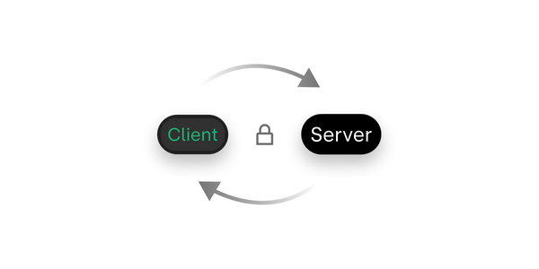 Client server encrypted communication diagram.