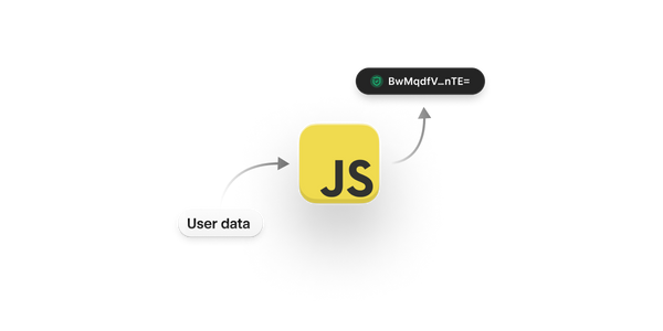 Encryption diagram from plain text in JavaScript.