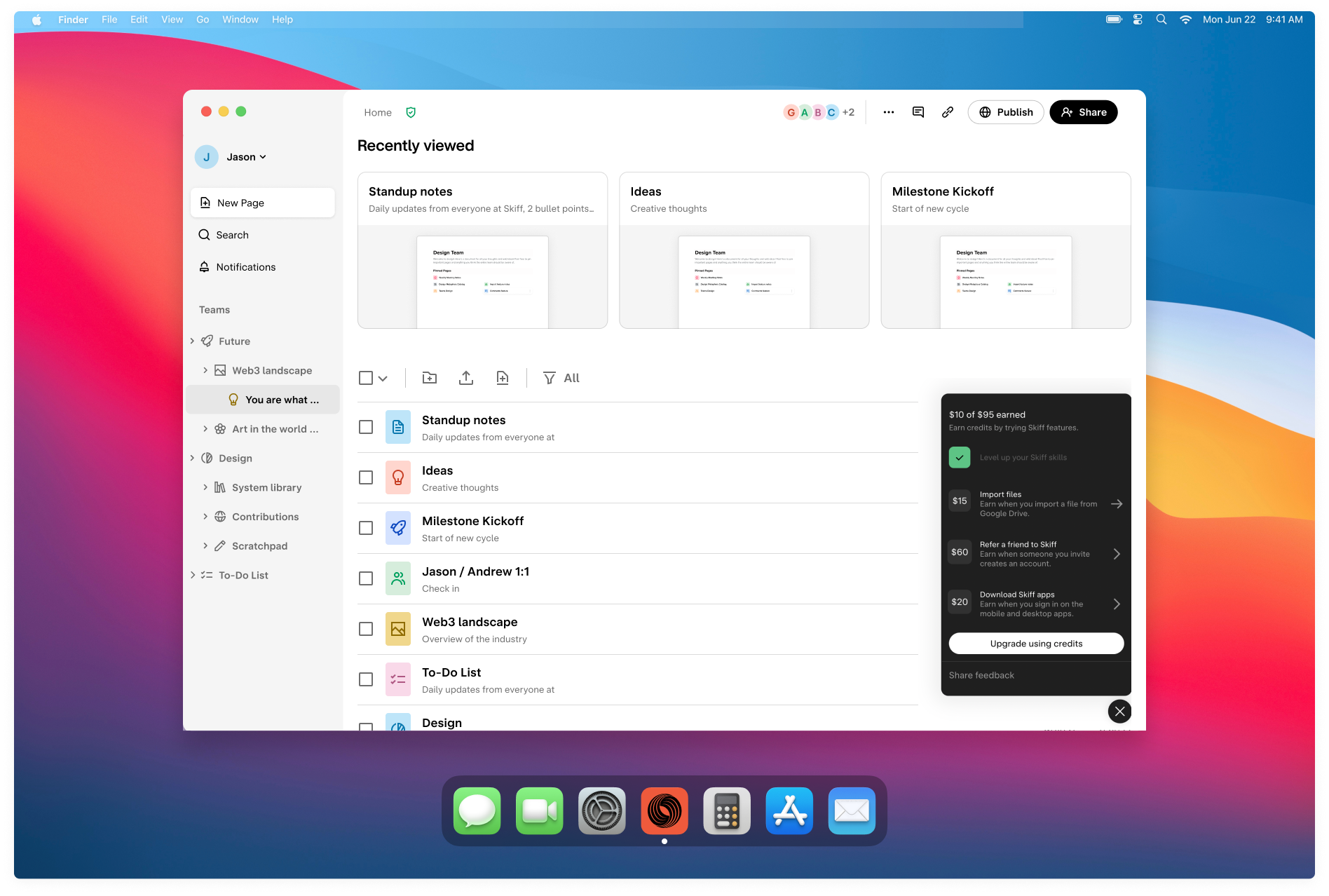 Tip. Click the '?' button in the bottom right corner to earn credits.
