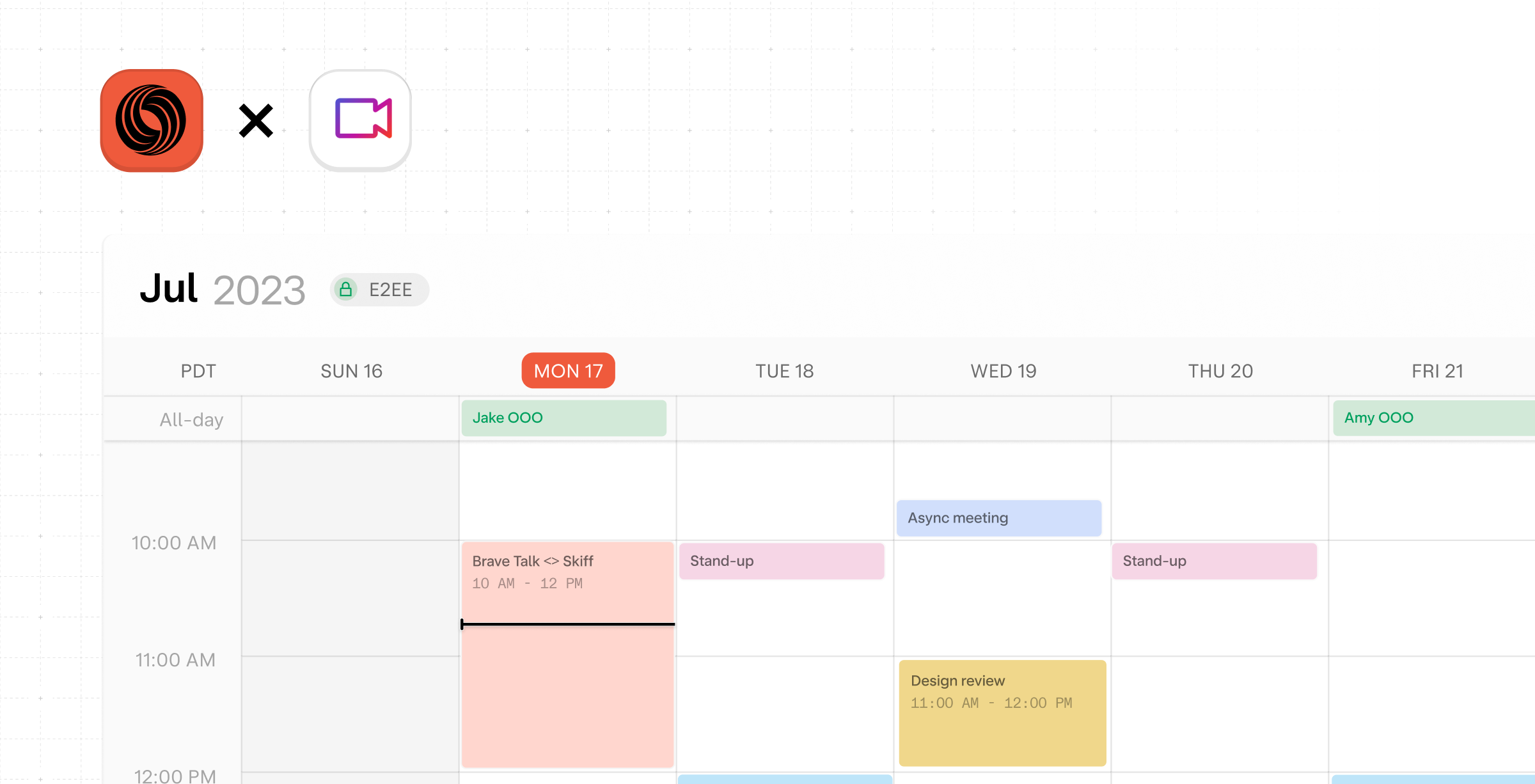 Brave Talk and Skiff Calendar preview.