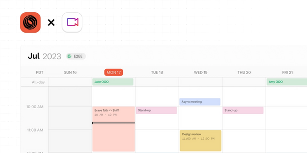 Brave Talk and Skiff Calendar preview.