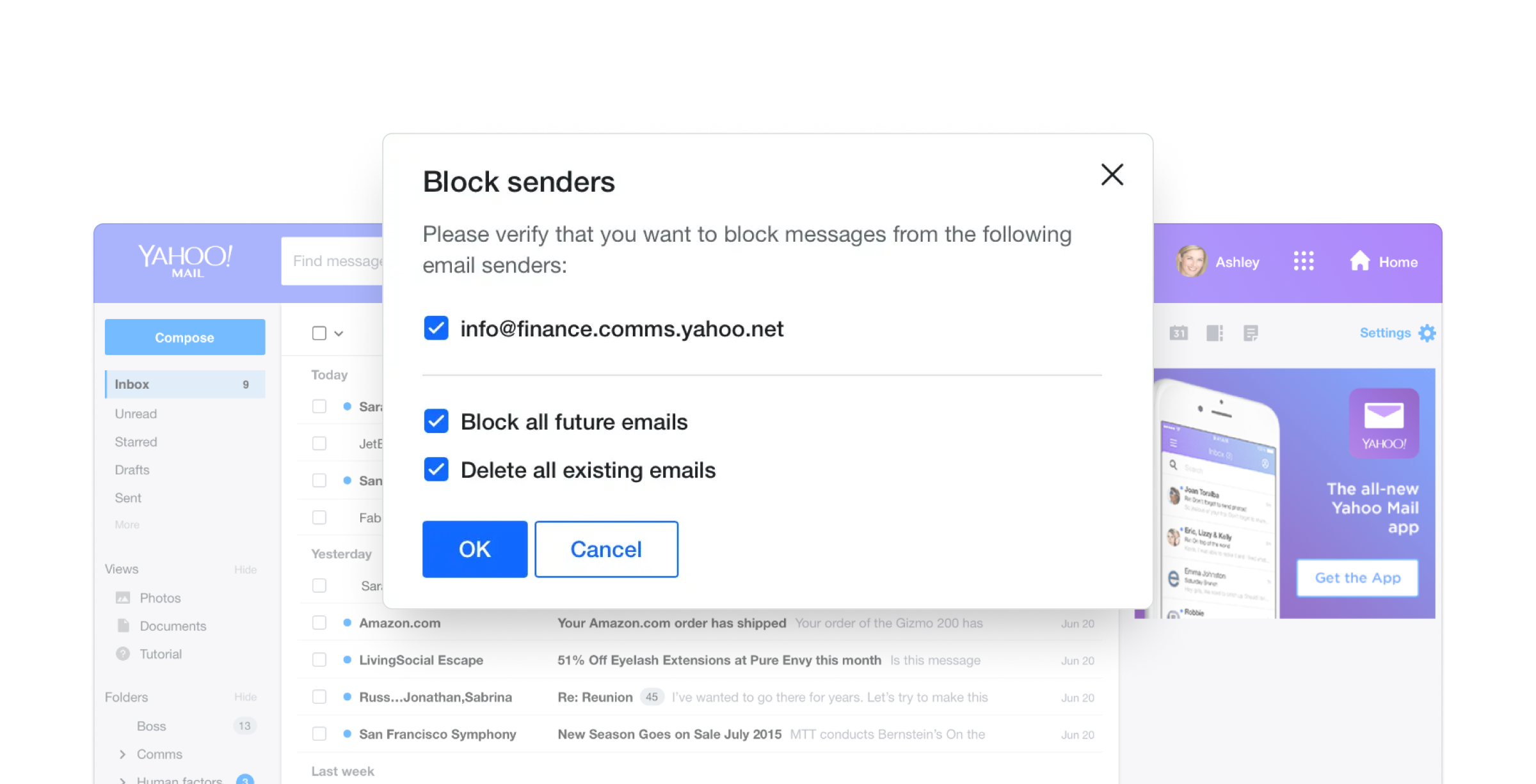 How to block emails on Yahoo