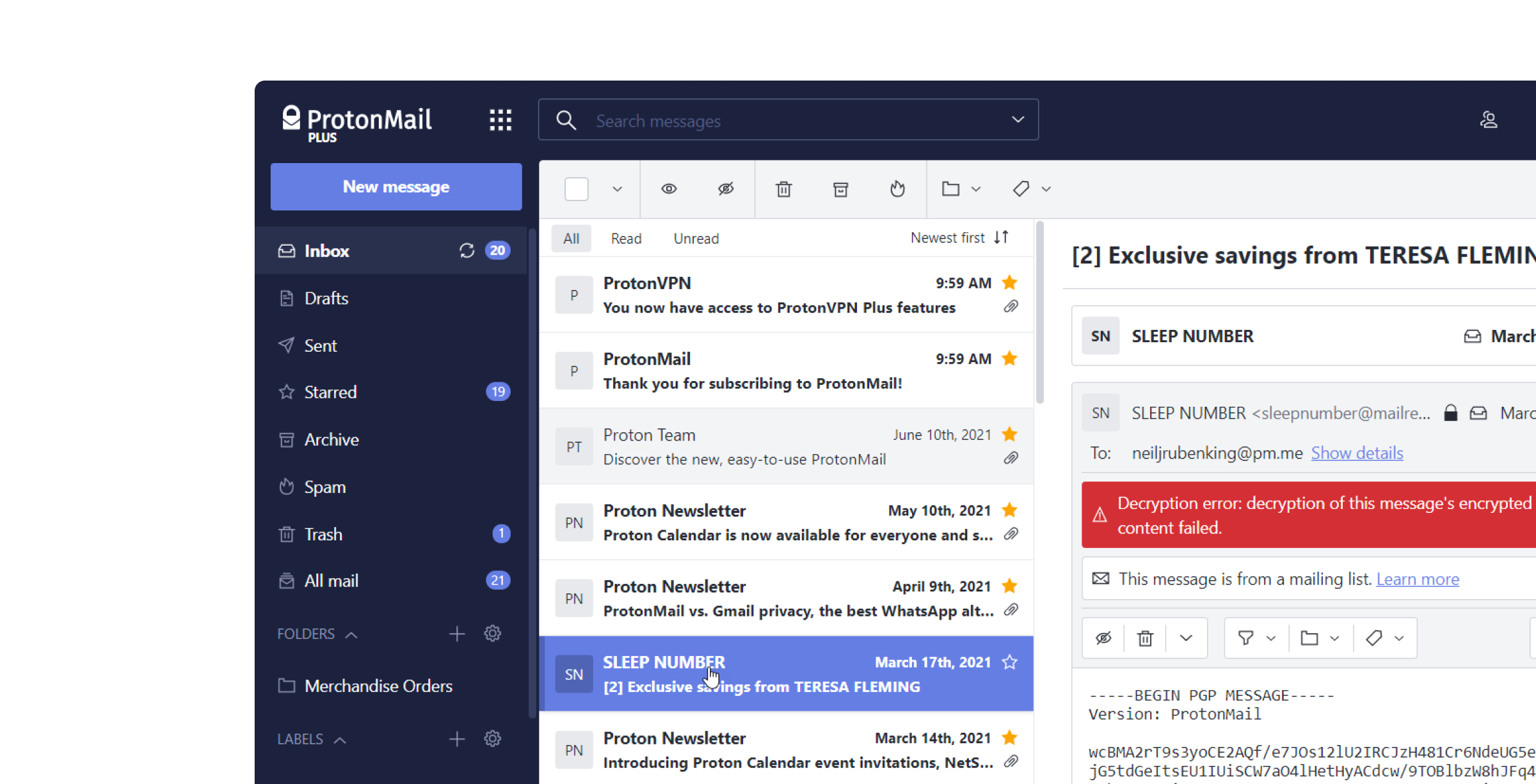 Proton Mail: Get a private, secure, and encrypted email account