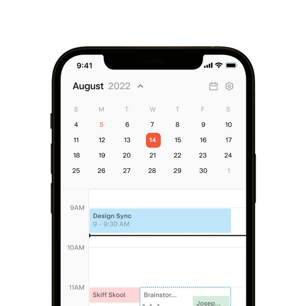 Skiff Calendar mobile app image.