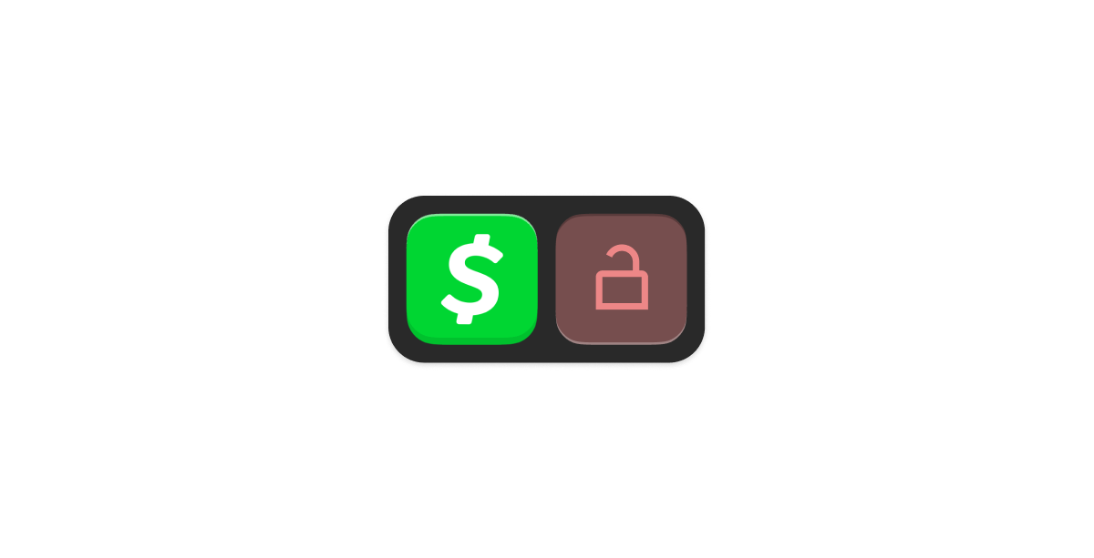 CashApp logo and security icon.
