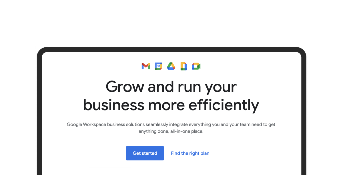 Google Workspace signup.