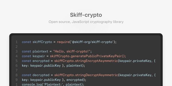 Skiff-crypto library sample code.