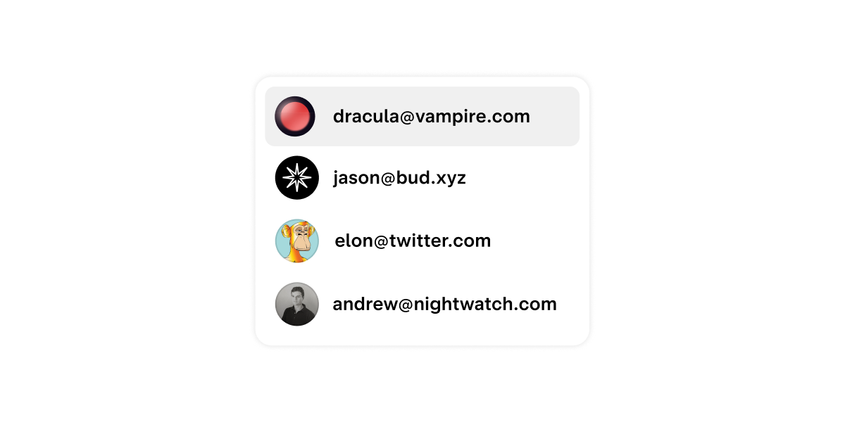 Four custom domain email addresses.