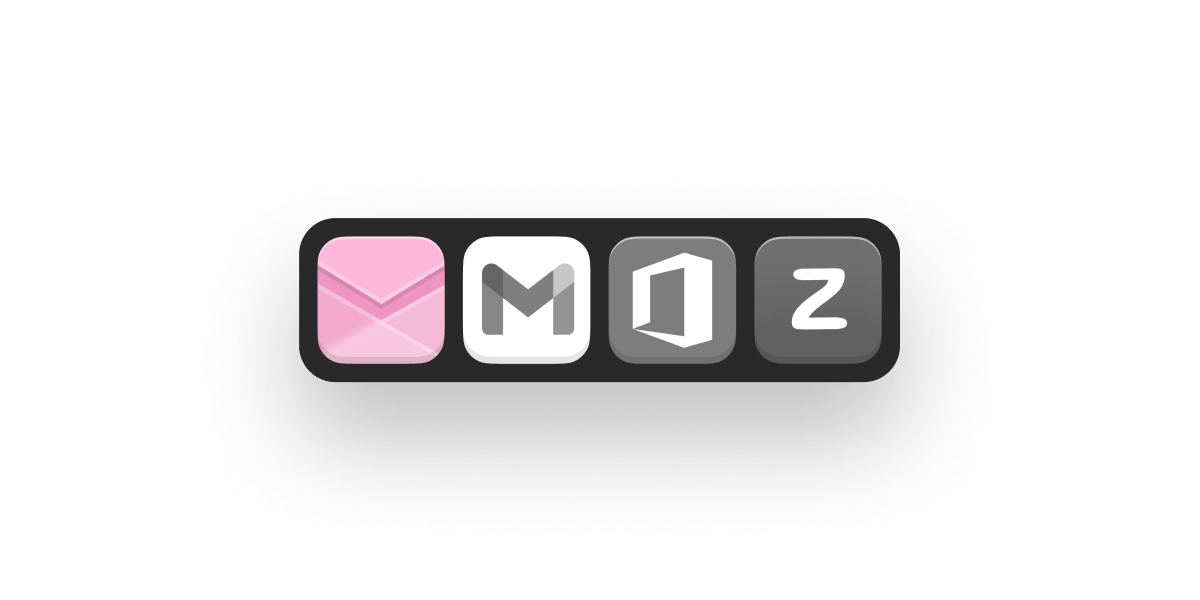 Four email hosting provider logos, including Skiff Mail, Gmail, and Outlook.