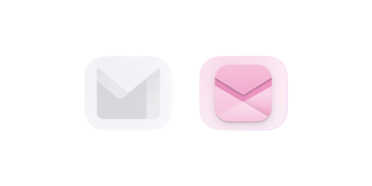Pink email logo with other email provider logos in grey.
