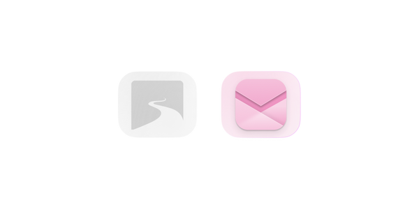 Pink email logo with other email provider logos in grey.
