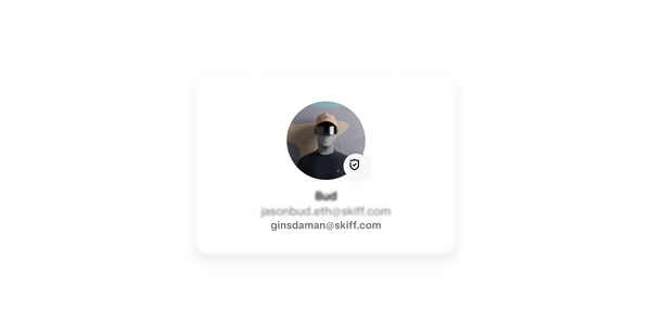 Profile picture image with name and email address blurred out.