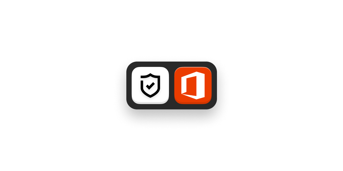 Outlook logo and secure badge.