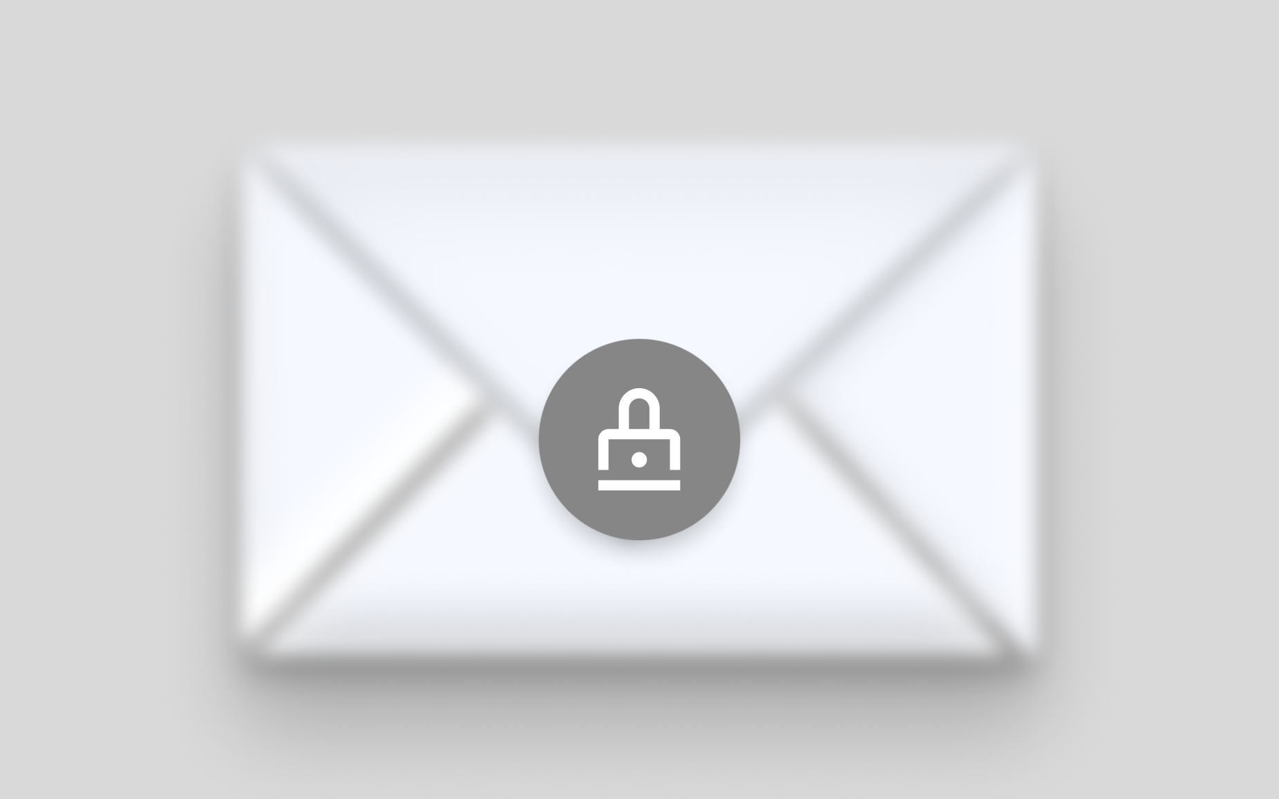 Secret email with a lock sysmbol.