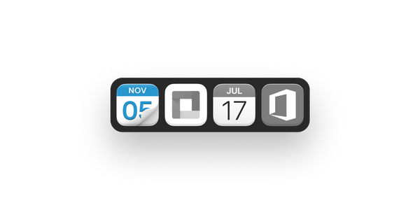 Skiff, Google, Apple, and Outlook calendar logos.