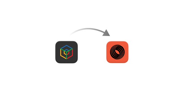Migration arrow from Zoho to Skiff.