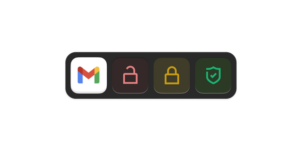 Gmail security badges.