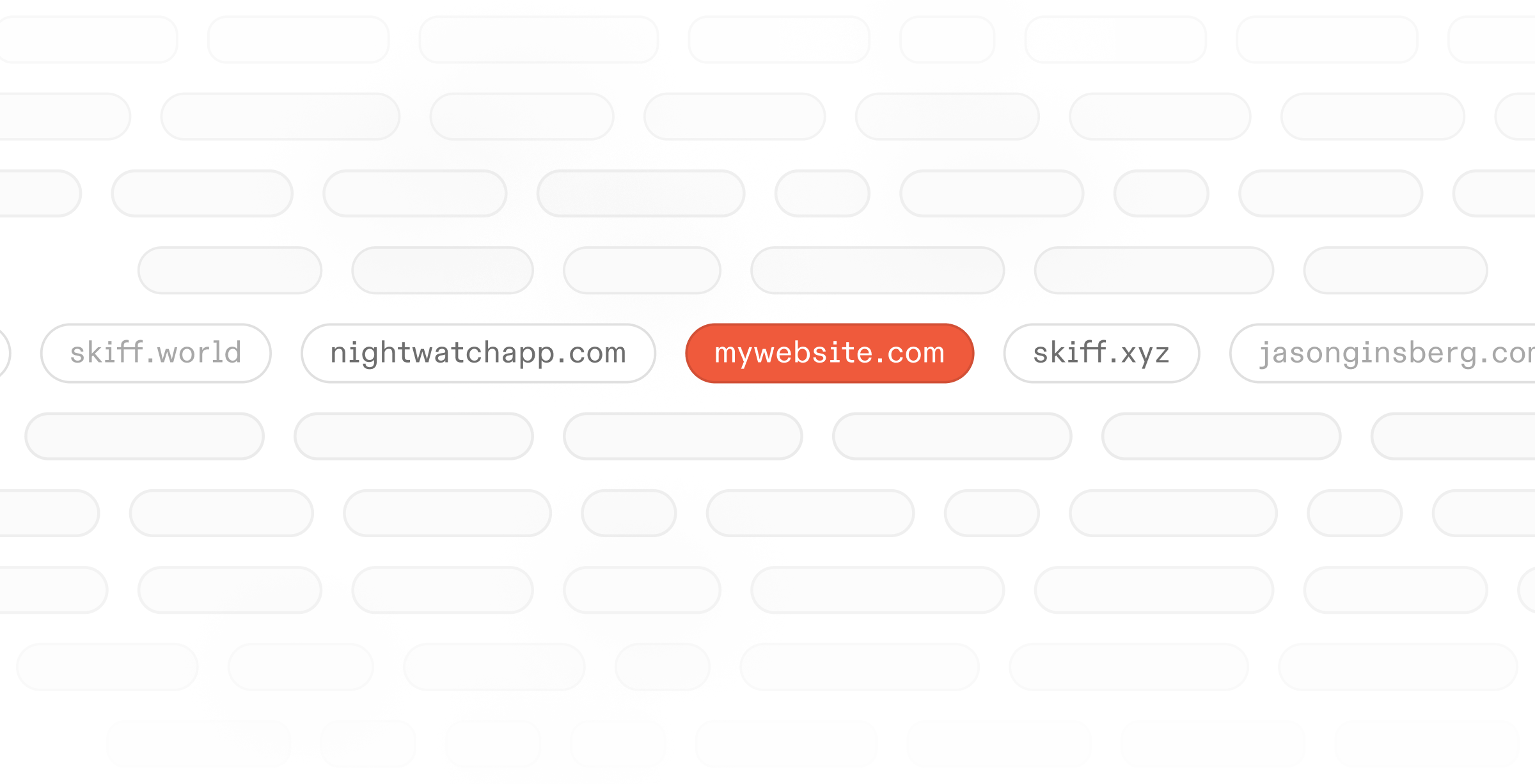 Graphic with many custom domains.