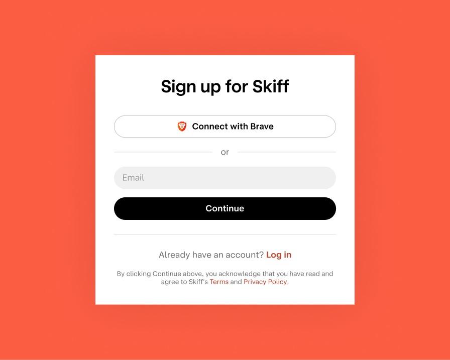 Skiff collaborates with Brave browser on log in