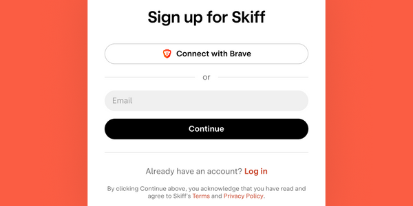 Skiff collaborates with Brave browser on log in
