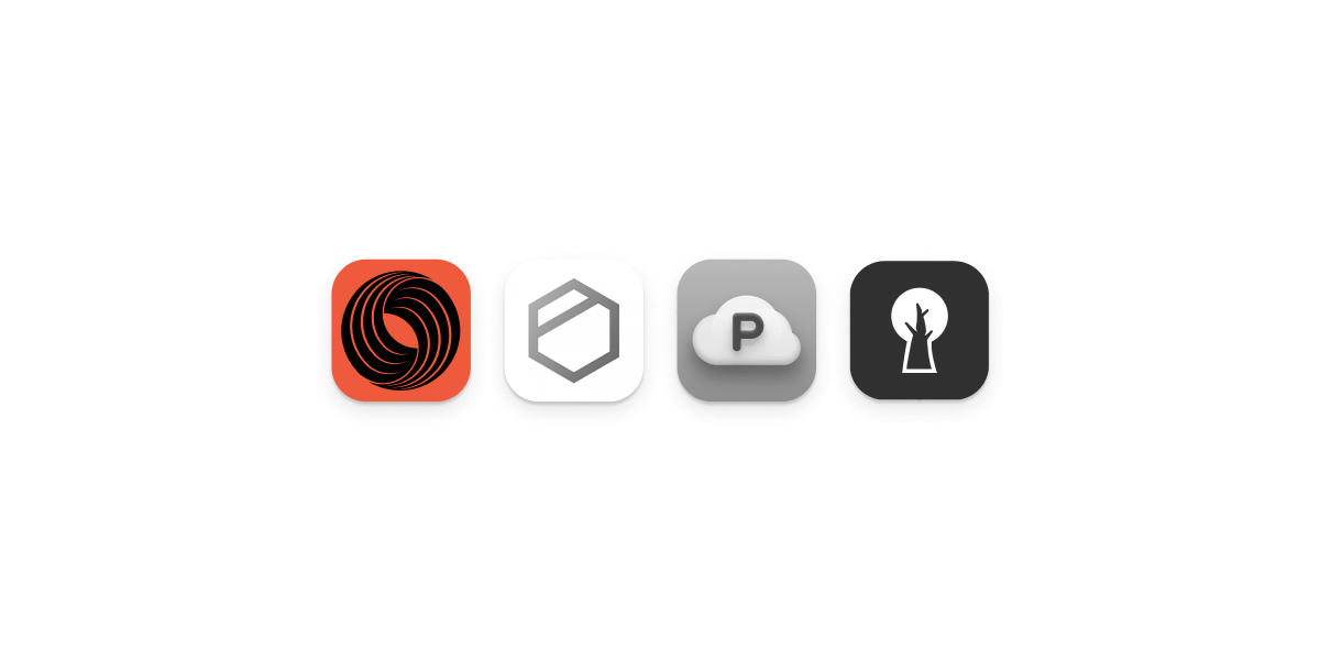 Cloud storage provider logos for different encrypted storage providers.