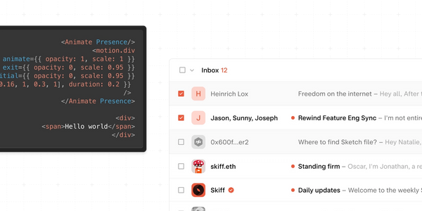Open-source code and inbox graphic.