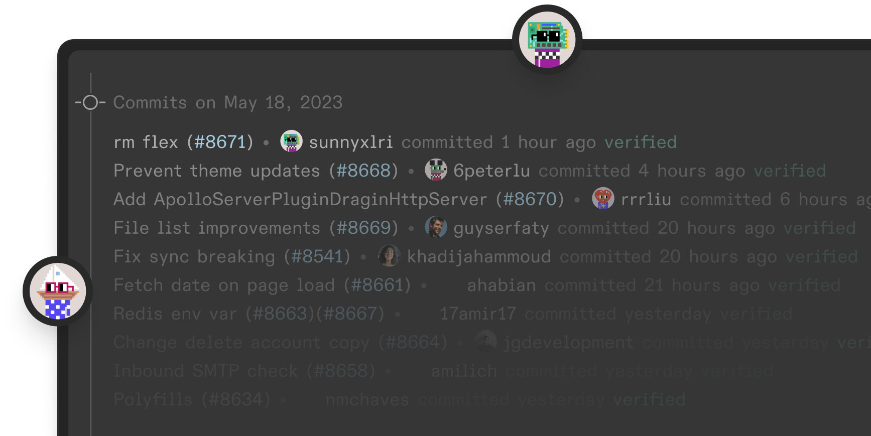 Commit history
