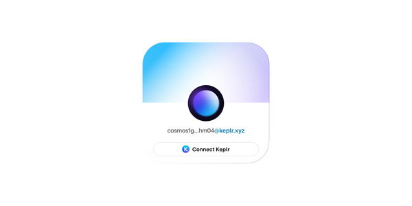 Contact image with a keplr.xyz email address and connect button.